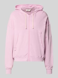 Oversized Fit Sweatjacke aus reiner Baumwolle mit Kapuze von American Vintage Pink - 18