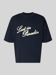 T-Shirt mit Logo- und Statement-Stitching von REVIEW - 23