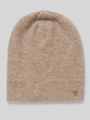 Kasjmier muts met labelapplicatie van Fraas Beige - 2