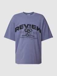 Oversized T-Shirt mit Rundhalsausschnitt von REVIEW Lila - 10