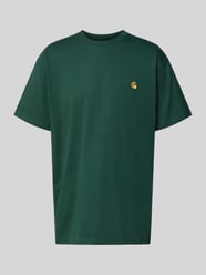 T-shirt z wyhaftowanym logo model ‘CHASE’ od Carhartt Work In Progress Zielony - 2