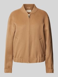 Blouson van wol met steekzakken van Milano Italy Bruin - 22