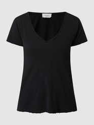 T-Shirt aus Slub Jersey Modell 'Jacksonville' von American Vintage Grau / Schwarz - 11