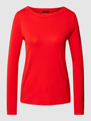 Longsleeve mit Rundhalsausschnitt in unifarbenem Design von Marc Cain Rot - 36