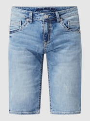 Slim Fit Jeansshorts mit Stretch-Anteil Modell 'Freddy' von Blue Monkey Blau / Türkis - 41