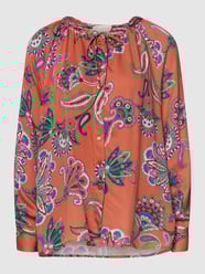 Bluse mit Allover-Muster Modell 'Paisley' von Milano Italy Orange - 39