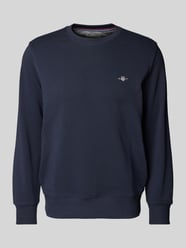 Regular Fit Sweatshirt mit Label-Stitching Modell 'SHIELD' von Gant - 5