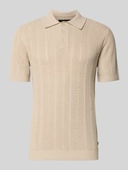 Slim Fit Poloshirt mit Knopfleiste von JACK & JONES Premium Beige - 32