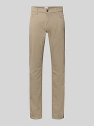 slim fit broek met steekzakken model 'Chuck' van Brax Beige - 4
