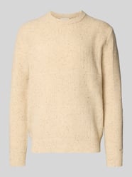 Sweter z dzianiny z mieszanki wełny lana z okrągłym dekoltem od Forét - 7