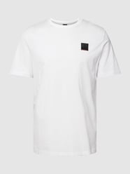 T-shirt met labelpatch, model 'VITO' van FIRE + ICE Wit - 36