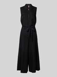 Jumpsuit aus Leinen-Mix mit Troyer-Kragen Modell 'INA' von Soyaconcept - 5