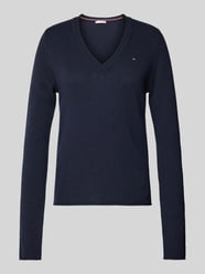 Pullover met afgeronde V-hals, model 'SOFT WOOL' van Tommy Hilfiger - 36