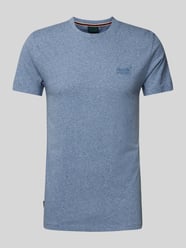 T-Shirt mit Label-Stitching von Superdry Blau - 33