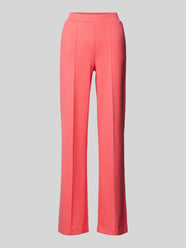 Regular fit stoffen broek met vaste persplooien van Smith and Soul Fuchsia - 34