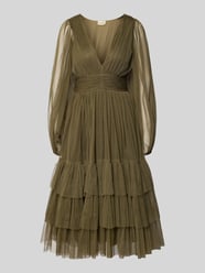 Cocktailkleid im Stufen-Look mit V-Ausschnitt von LACE & BEADS - 14