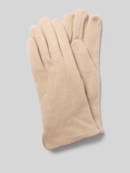 Handschoenen van wolmix met logo-applicatie van EEM Beige - 37