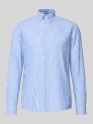 Slim Fit Freizeithemd aus Leinen-Mix Modell 'Stone' von CINQUE - 34
