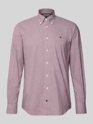 Regular fit zakelijk overhemd van puur katoen van Tommy Hilfiger Bordeaux - 23