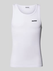 Tanktop in Ripp-Optik mit Label-Stitching von REVIEW - 21