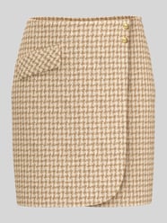 Spódnica mini w kopertowym stylu z kieszenią z patką od Marc Cain - 9