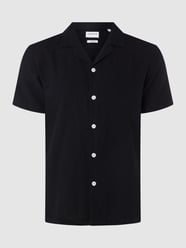 Comfort Fit Leinenhemd von Lindbergh Grau / Schwarz - 25