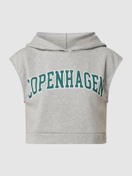 Cropped Hoodie mit Print Modell 'Ruby' von Noisy May Grau - 11