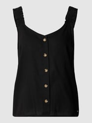 Top bluzkowy z aplikacją z logo od Tom Tailor Denim Czarny - 42