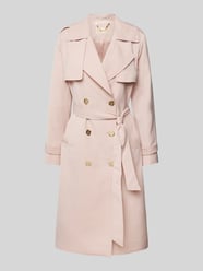 Trenchcoat met strikceintuur, model 'DRAPEY' van MICHAEL Michael Kors Fuchsia - 4