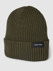 Beanie mit Label-Detail Modell 'CLASSIC' von CK Calvin Klein Grün - 17