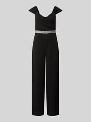 Jumpsuit mit Herz-Ausschnitt von SISTAGLAM Schwarz - 13