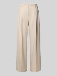 Stoffen broek met bandplooien, model 'Catsby' van someday. Beige - 1