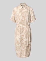 Hemdblusenkleid mit Bindegürtel Modell 'Malia' von TONI Beige - 19