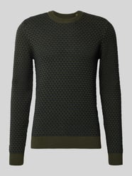 Sweter z dzianiny z okrągłym dekoltem model ‘DONG’ od Blend - 31