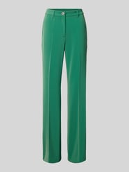 Straight leg stoffen broek met persplooien van Marc Cain Groen - 13