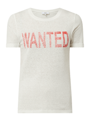 T-shirt van linnenmix, model 'Mayron'
 van SUNCOO PARIS Wit - 13