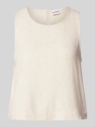 Loose Fit Crop Top aus Viskose-Leinen-Mix von Jake*s Casual Beige - 48