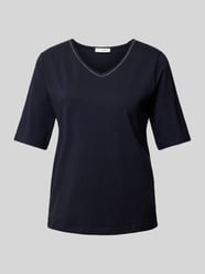 T-Shirt mit V-Ausschnitt von Christian Berg Woman Blau - 19