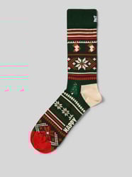 Regular fit sokken met logostitching, model 'Christmas Sweater' van Happy Socks - 11