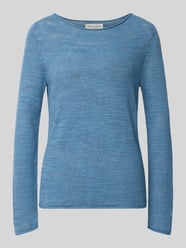 Sweter w kroju slim fit z mieszanki bawełny i lnu od Marc O'Polo - 7