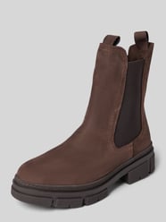 Buty chelsea z welurowej skóry bydlęcej z naturalnej skóry od Tamaris - 25