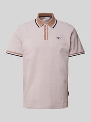 Regular Style Poloshirt mit Label-Print von Tom Tailor Braun - 3