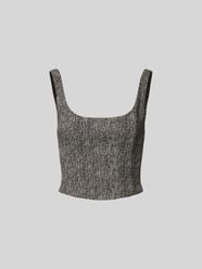 Crop Top mit Reißverschluss von Staud Schwarz - 6