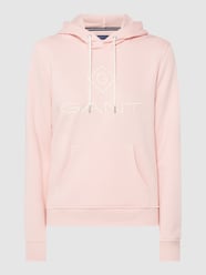 Hoodie met geborduurd logo  van Gant Roze - 35
