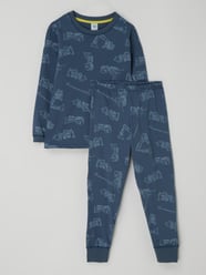 Pyjama mit Prints  von SANETTA Blau / Türkis - 26