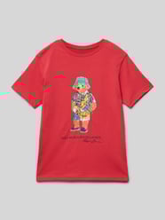 T-Shirt mit Polo Bear Print von Polo Ralph Lauren Teens Orange - 39
