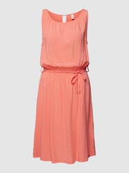Knielanges Kleid mit Bindegürtel von QS by s.Oliver Orange - 29