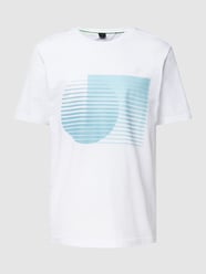 T-shirt met motiefprint, model 'Tee 6' van BOSS Green Wit - 6