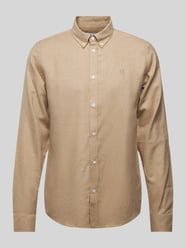 Regular Fit Freizeithemd mit Button-Down-Kragen von Les Deux Beige - 35