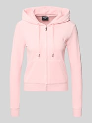 Sweatjack met logostitching, model 'ROBERTSON' van Juicy Couture Fuchsia - 27